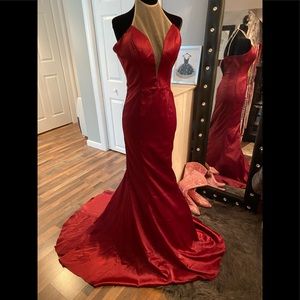 Burgundy gown